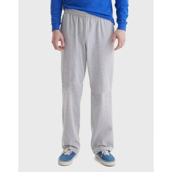 Hanes Essentials Men's Cotton Jersey Pants, 32" Light Steel 3XL