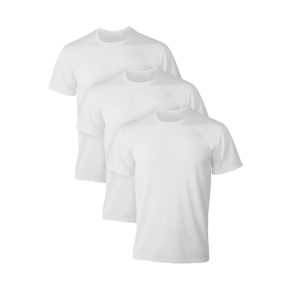 Undershirts T-Shirt Pack, 3-Pack, X-Temp Moisture-Wicking Tees for Men, White T-Shirt