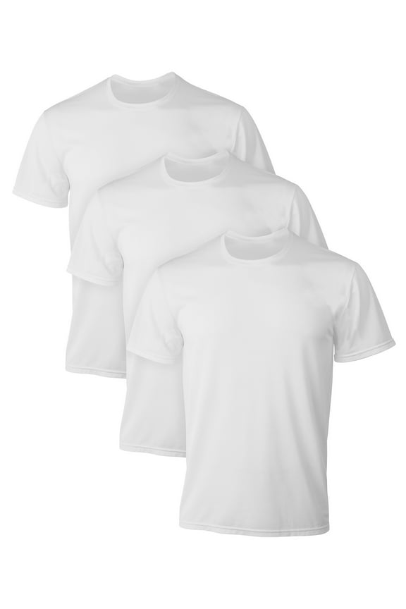 Undershirts T-Shirt Pack, 3-Pack, X-Temp Moisture-Wicking Tees for Men, White T-Shirt