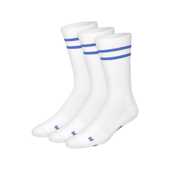 Hanes X-Temp Men's Compression Crew Socks, 3-Pairs White 6-12