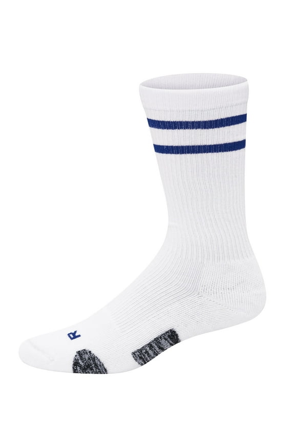 X-Temp Men's Compression Crew Socks, 3-Pairs White 6-12