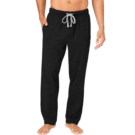 Hanes X-Temp Men’s Pajama Pants, Cooling Jersey Black S