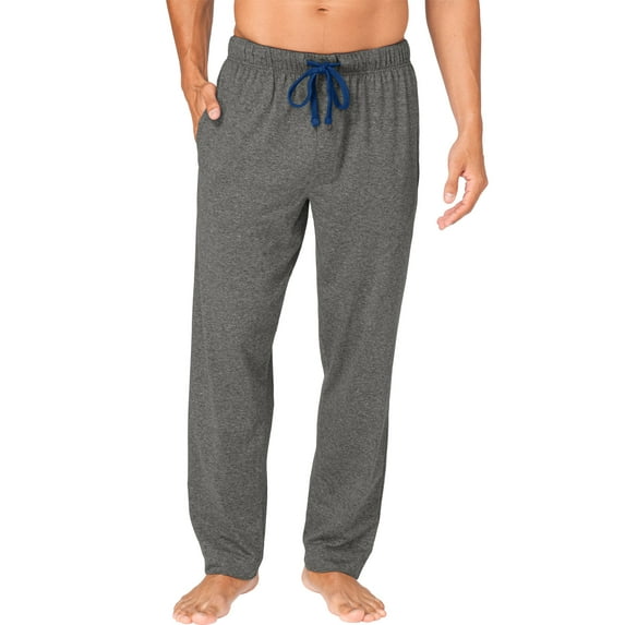 Hanes X-Temp Men’s Pajama Pants, Cooling Jersey Charcoal Heather XL