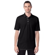 Hanes X-Temp Men's Performance Polo Shirt with Odor Control Black S