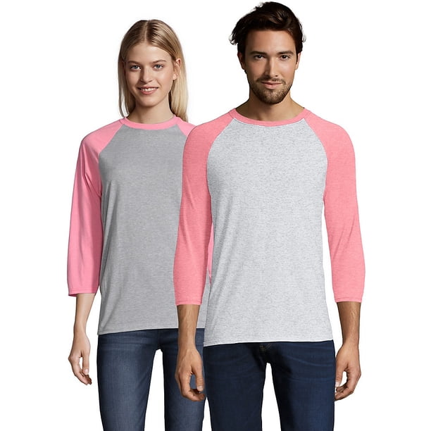 Monag Men's Baseball Raglan Tee - 3/4 Sleeve, Polyester/Cotton Blend, Sporty Casual T-Shirt