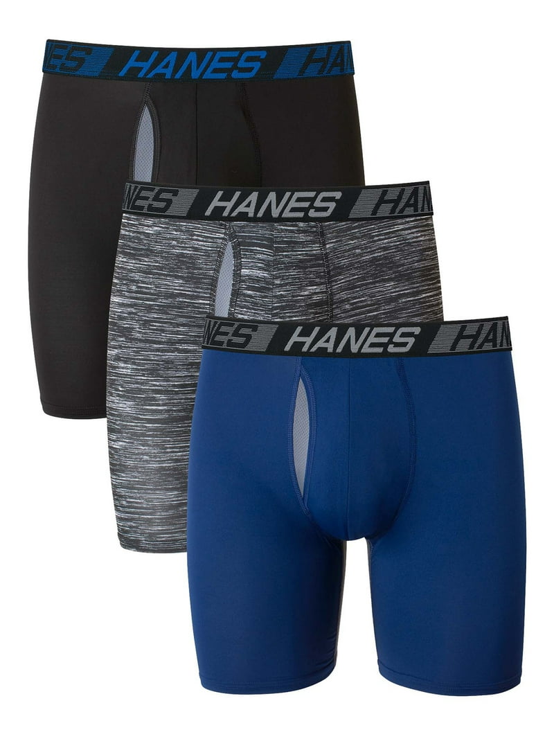 Hanes X-Temp Total Support Pouch Men's Long Leg Boxer Briefs, Anti