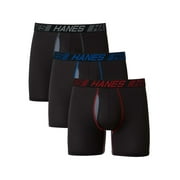 HANES X-Temp Total Support Pouch Mens Boxer Briefs, Anti-Chafing Underwear, 3-Pack
