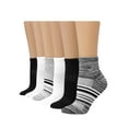 thumbnail image 1 of Hanes X-Temp Women's Ankle Socks, 6-Pairs Gray/Black 5-9, 1 of 5