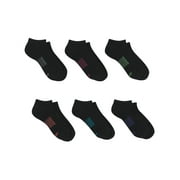 Hanes X-Temp Women's Performance No Show Socks, 6-Pairs Black w/Color Mesh 5-9