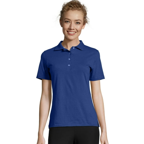 Hanes X-Temp Women's Performance Polo Shirt Deep Royal S