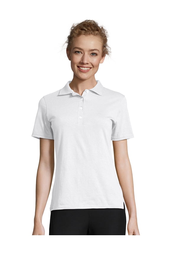 X-Temp Women's Performance Polo Shirt White 2XL