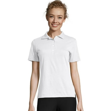 Hanes X-Temp Women's Performance Polo Shirt White XL