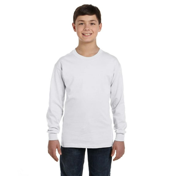 Hanes Youth 6.1 oz. Tagless Long-Sleeve T-Shirt - 5546