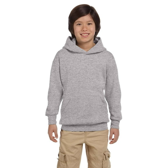 Hanes ComfortBlend Youth Pullover Hood 7.8 oz (Pack of 3) 3 Light Steel
