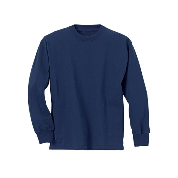 Hanes Youth Authentic ComfortSoft Long-Sleeve T-Shirt Navy L