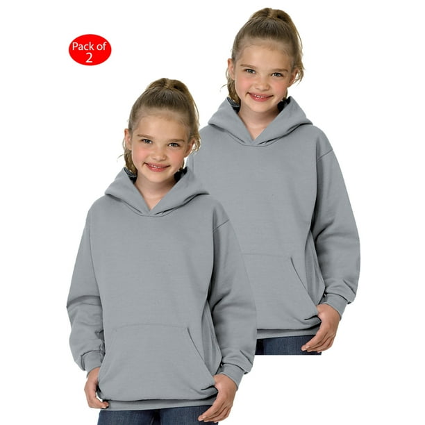 Hanes Youth ComfortBlend Eco Smart Pullover Hoodie Color Light Steel Size XL PACK OF 2 Boys Original Company Packing Walmart Business Supplies
