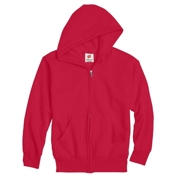 Hanes Youth EcoSmart Full-Zip Hooded Sweatshirt. P480
