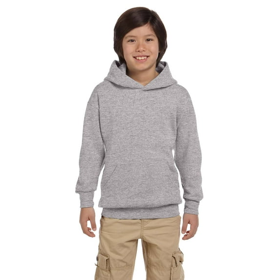 Hanes Youth Ecosmart Pullover Hood , P473 , Light Steel , Medium