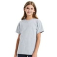 thumbnail image 1 of Hanes Youth Essential-T Short Sleeve T-Shirt 100% Cotton Classic Fit Breathable Kids Tee (Light-Steel, XL), 1 of 7