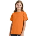 thumbnail image 1 of Hanes Youth Essential-T Short Sleeve T-Shirt 100% Cotton Classic Fit Breathable Kids Tee (Orange, L), 1 of 7