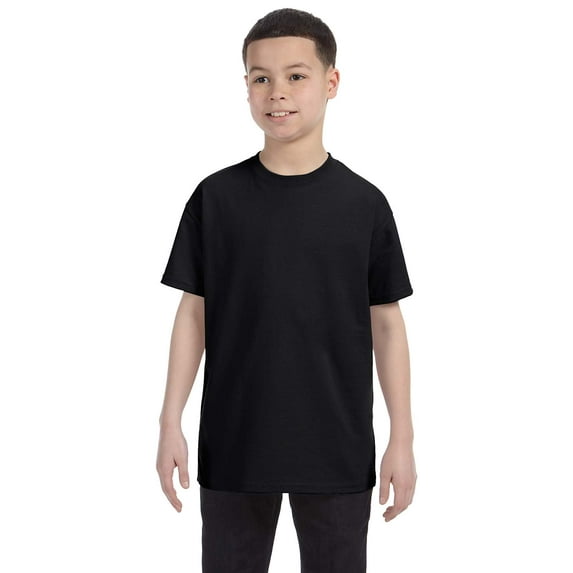 Hanes Youth Lay Flat Collar Tagless Cotton T-Shirt, Style 5450