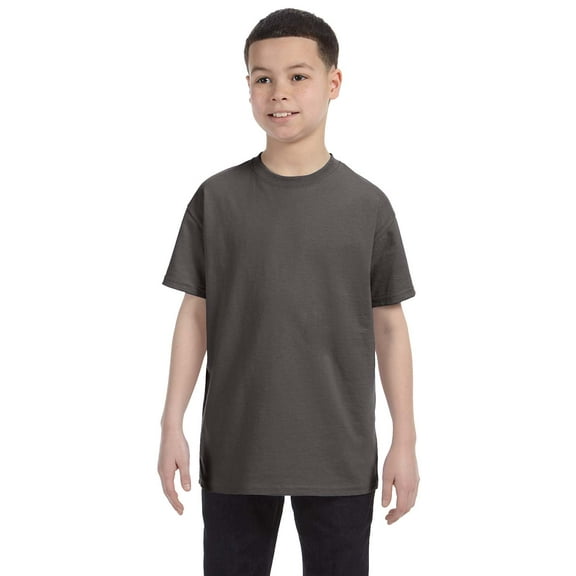 Hanes Youth Lay Flat Collar Tagless Cotton T-Shirt, Style 5450