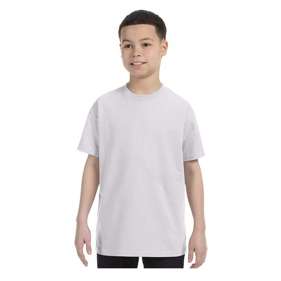 Hanes Youth Lay Flat Collar Tagless Cotton T-Shirt, Style 5450