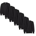 thumbnail image 1 of Hanes Youth Sweatshirt ComfortBlend EcoSmart | 7.8oz Fleece Crewneck Soft Sweatshirt, Size XL Pack 6, Black Kids Sweaters, 1 of 6
