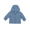 thumbnail image 1 of Hanes Zippin Baby Fleece Full-Zip Hooded Jacket, Adjustable Cuffs, Boys & Girls Denim Blue 12-18M, 1 of 1