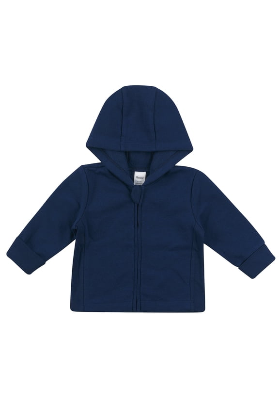 Zippin Baby Fleece Full-Zip Hooded Jacket, Adjustable Cuffs, Boys & Girls Royalty Blue 18M-24M