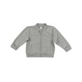 thumbnail image 1 of Hanes Zippin Baby Fleece Full-Zip Jacket, Adjustable Cuffs, Boys & Girls Medium Heather Grey 0M-6M, 1 of 2