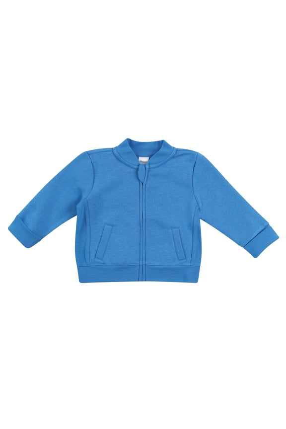 Zippin Baby Fleece Full-Zip Jacket, Adjustable Cuffs, Boys & Girls Provence Blue 6-12M