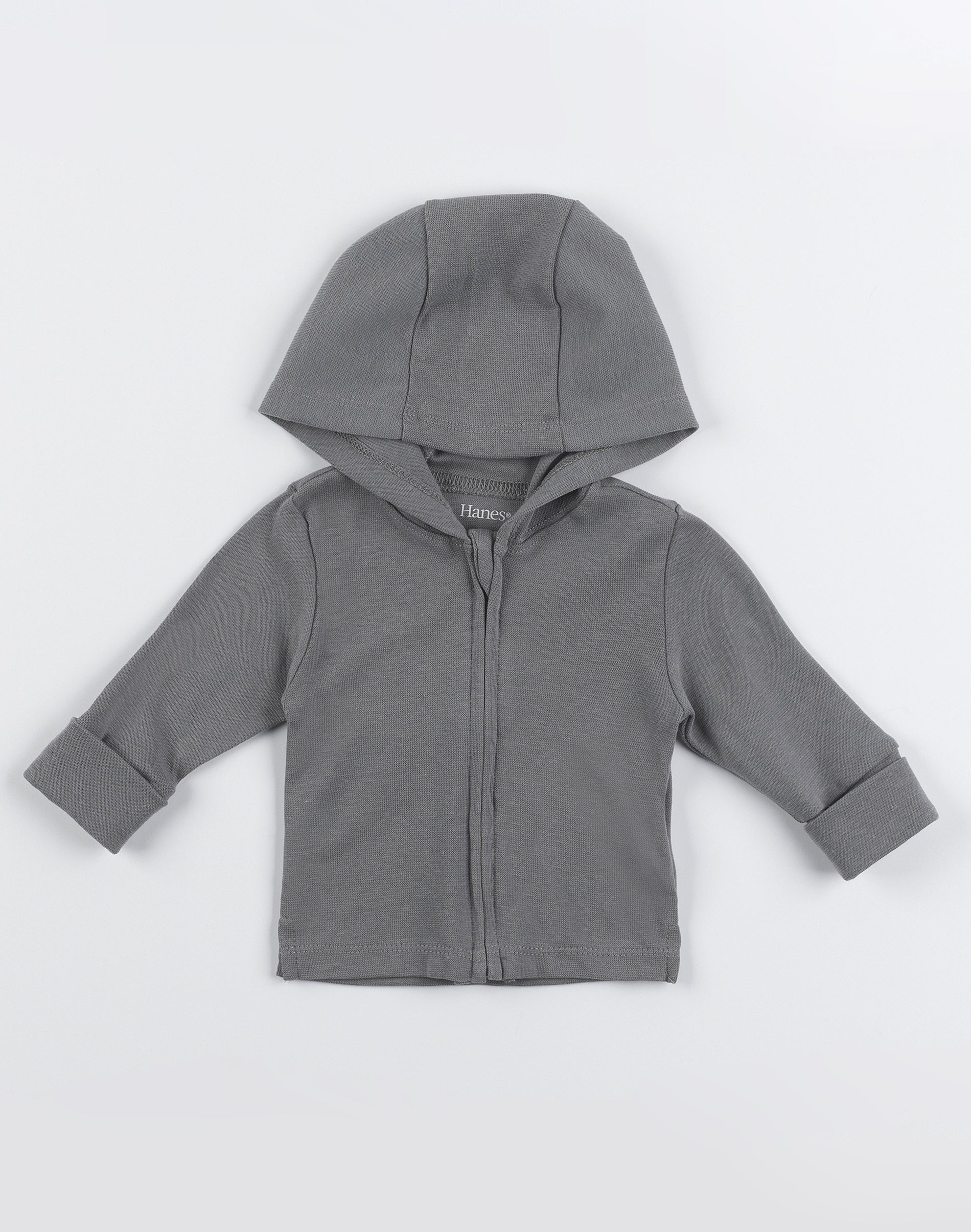 Hanes Zippin Baby Knit Lightweight FullZip Hooded Jacket 4Way Stretch