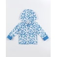 thumbnail image 1 of Hanes Zippin Baby Knit Lightweight Full-Zip Hooded Jacket, 4-Way Stretch & Adjustable Cuffs, Boys & Girls Clearwater Blue Tie Dye 0-6M, 1 of 1