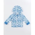 thumbnail image 1 of Hanes Zippin Baby Knit Lightweight Full-Zip Hooded Jacket, 4-Way Stretch & Adjustable Cuffs, Boys & Girls Clearwater Blue Tie Dye 12-18M, 1 of 1
