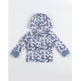thumbnail image 1 of Hanes Zippin Baby Knit Lightweight Full-Zip Hooded Jacket, 4-Way Stretch & Adjustable Cuffs, Boys & Girls Denim Tie Dye 6-12M, 1 of 1