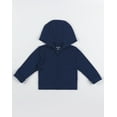 thumbnail image 1 of Hanes Zippin Baby Knit Lightweight Full-Zip Hooded Jacket, 4-Way Stretch & Adjustable Cuffs, Boys & Girls Royalty Blue 0-6M, 1 of 1