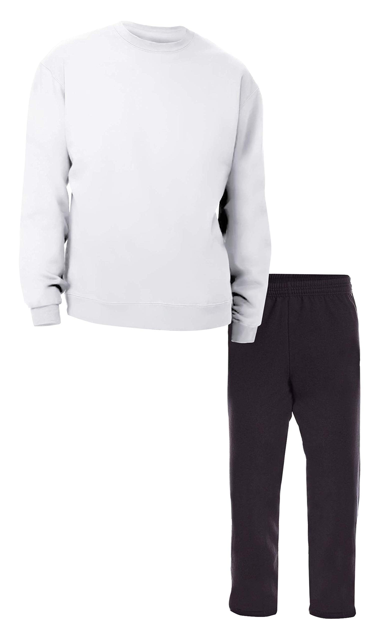 Men’s White Melange Fleece Sweatshirt – Classic Warmth with a Modern Edge