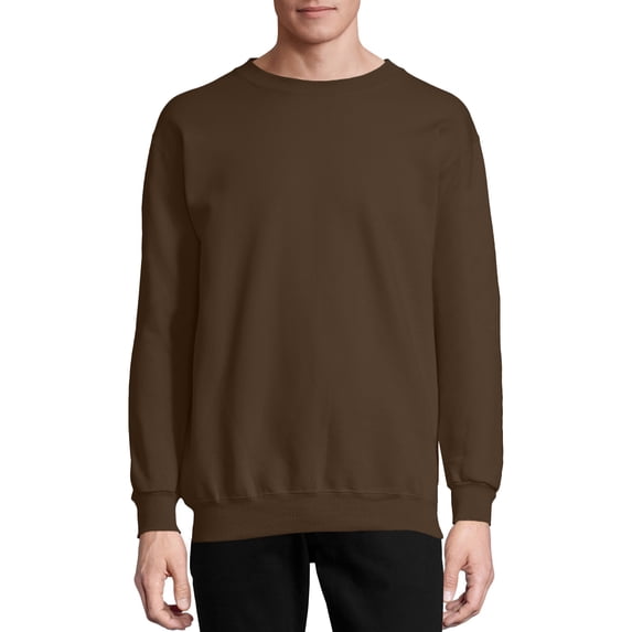Hanes f260-hanes men’s ultimate cotton heavyweight crewneck sweatshirt (F260) Dark Chocolate, 2XL