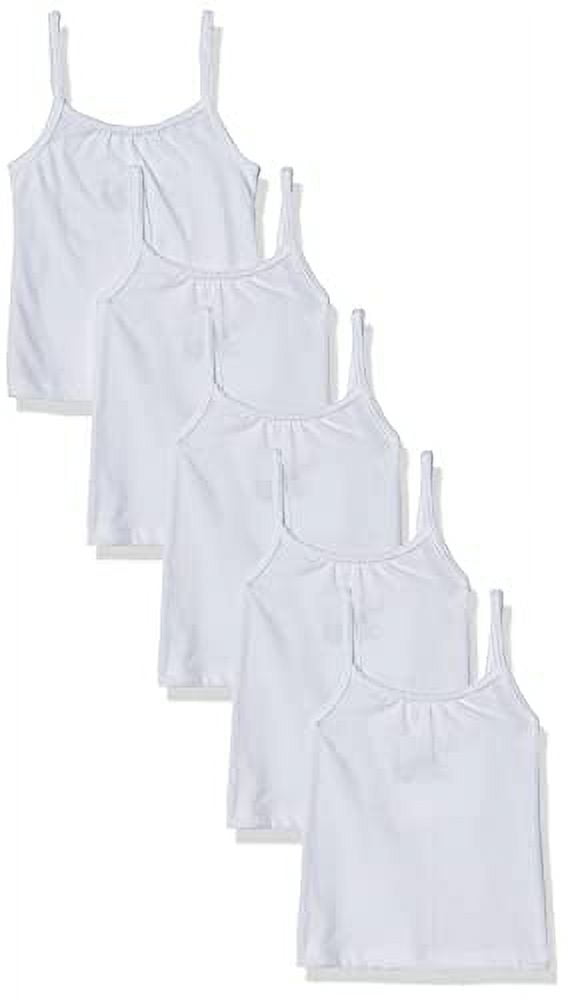 Hanes girls Toddler 5pack Cotton Cami (Assorted) undershirts, White, 45T US