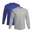 thumbnail image 1 of Men's 4.5 oz Hanes NANO-T Long Sleeve T-Shirt (Pack of 2) (1 Deep Royal / 1 Light Steel), 1 of 1
