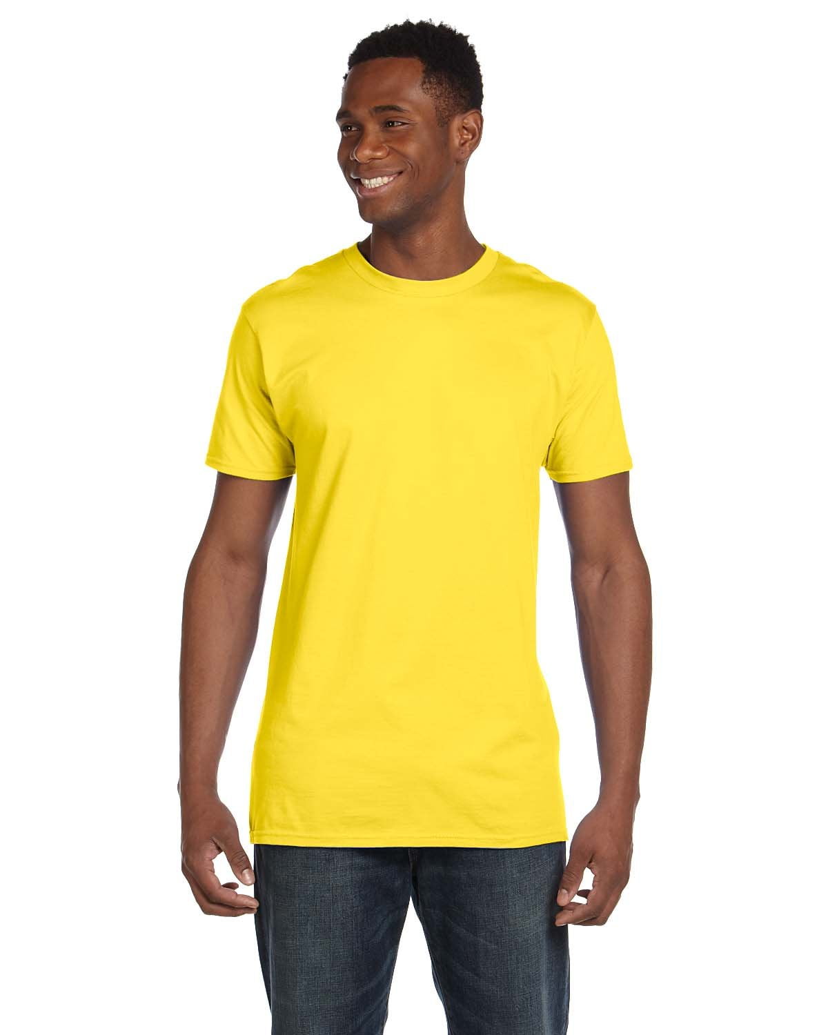 hanes yellow t shirt