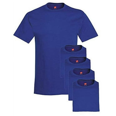 Hanes mens 5.2 oz. ComfortSoft Cotton T-Shirt5280-DEEP ROYAL-3XL-5PK Pack of 5