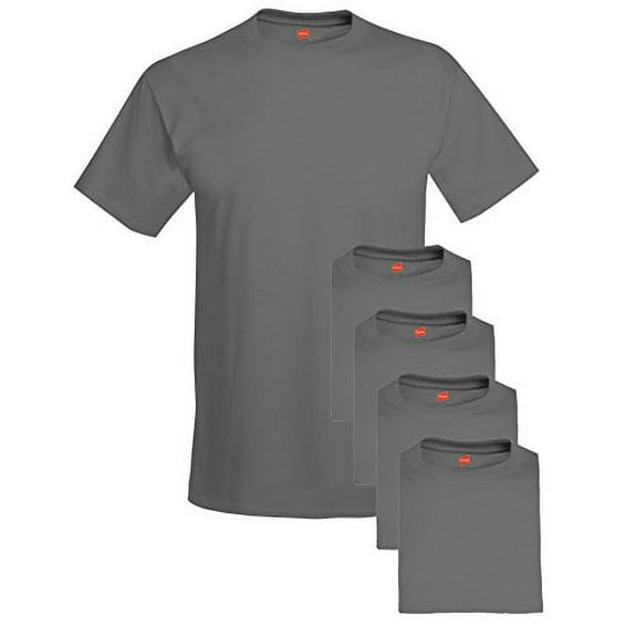 Hanes mens 5.2 oz. ComfortSoft Cotton T-Shirt5280-SMOKE GRAY-M-5PK Pack of 5