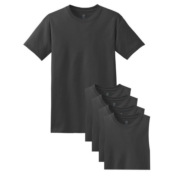 Hanes mens 5.2 oz. ComfortSoft Cotton T-Shirt5280-SMOKE GRAY-XL-5PK Pack of 5