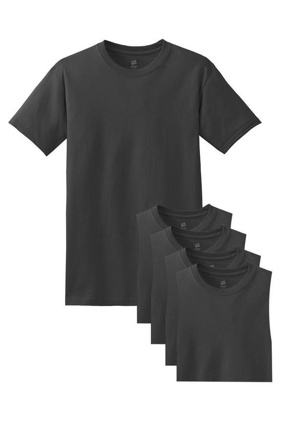mens 5.2 oz. ComfortSoft Cotton T-Shirt5280-SMOKE GRAY-XL-5PK Pack of 5