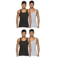 thumbnail image 1 of Hanes mens Comfortsoft Moisture Wicking Tagless Tank Undershirts - Multipacks fashion t shirts, Assorted 4-pack, X-Large US, 1 of 3