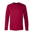 thumbnail image 1 of Hanes mens Cool DRI Performance Long-Sleeve T-Shirt482L-Deep Red-XS-2PK Pack of 2, 1 of 1