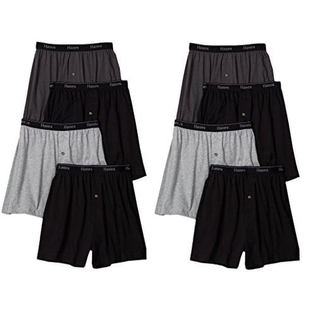 Set De 3 Boxer Talla M De Pierna Larga Para Hombre Hanes ComfortFlex Fit Largo De La Pierna Boxeador Breve Pack De 3