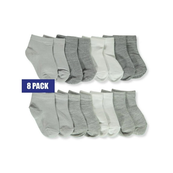 Hanes unisex baby Ultimate Flexy Ankle Length 8-pack Socks, Grey, 6-12 Months US